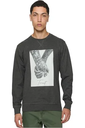 Mister Tee Męska bluza Trust 2.0 Crewneck Charcoal L, , L