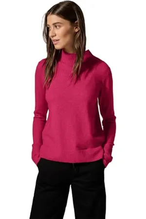 CECIL EOS_High Collar Rib Mix sweter, , XL