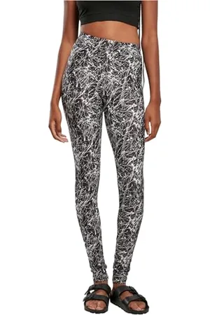 Urban classics Damskie miękkie legginsy AOP spodnie do jogi, , XS