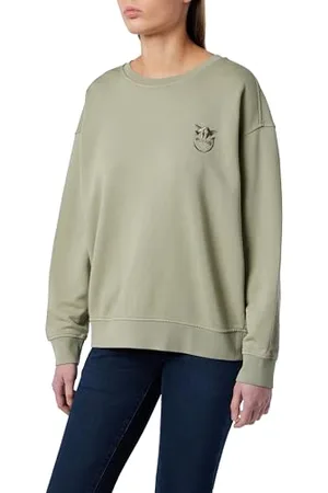 Pinko Konfiguracja Bluza Old Wash Logo Haftowane, U84_zielony Vertiver, XXS