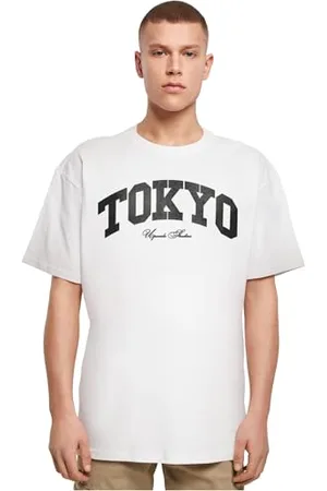 Mister Tee Upscale Tokyo College t-shirt męski z nadrukiem, oversize, krój streetwear, , M