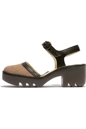 Fly London Damskie sandały TEYO583FLY, taupe/khaki, 4 UK, , 37 EU
