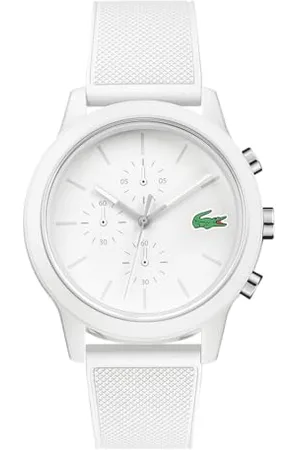 Lacoste Chronograf zegarek kwarcowy dla mężczyzn z białą silikonową bransoletką - 2010974, , pasek
