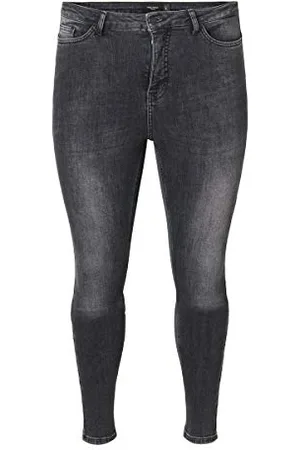 VERO MODA Vmlora Hw Ss Bl Wash k Curve Noos dżinsy damskie, , 48