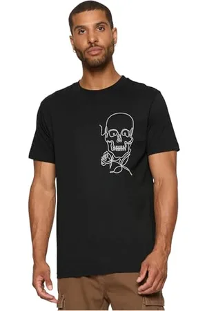 Mister Tee Męska koszulka Skull One Line S Black, , S