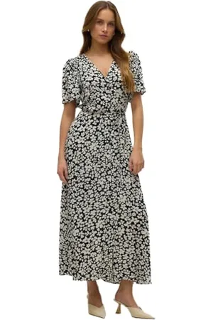 VERO MODA Damska sukienka Vmalba Ss Calf WVN Ga Noos, , M