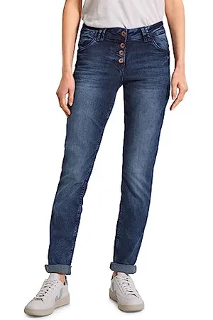 CECIL Spodnie Jeansowe Loose, Mid Blue Wash, 30W / 30L