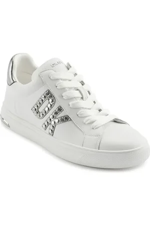 DKNY Damskie buty sportowe Abeni-LACE UP ON S, białe/nikiel, 40 EU, , 40 EU