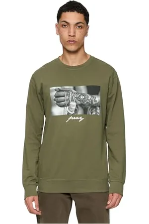 Mister Tee Męska bluza Pray 2.0 Crewneck Olive S, , S