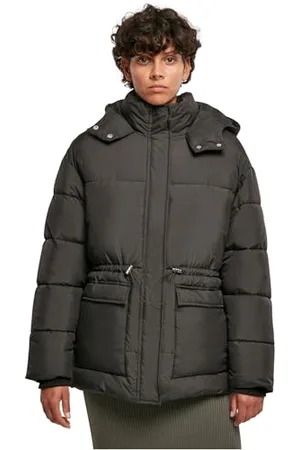 Urban classics Damska kurtka buforowa z talią, , XS