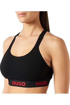 HUGO BOSS Damska Braletka wyściełana sportowa logo Bralet, czarny 1, L
