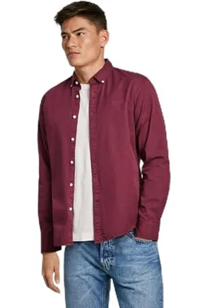 Pepe Jeans Męska koszula Manley, czerwona, M, , M