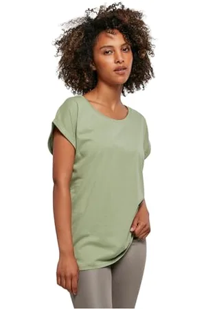 Build Your Brand Damski T-shirt Ladies Extended Shoulder Tee, górna część dla kobiet z wyciętymi ramionami, dostępna w wielu kolorach, rozmiary XS - 5XL, , S