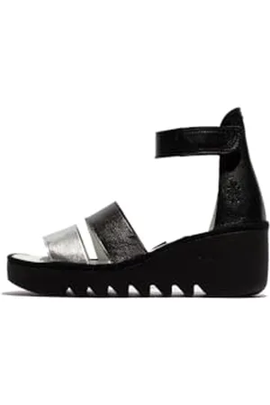 Fly London Damskie sandały BONO290FLY, srebrne/grafitowe/czarne, 36 UK, , 36 EU