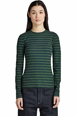 G-Star RAW Damski top Slim Rib 2.0 Stripe Top, , XS