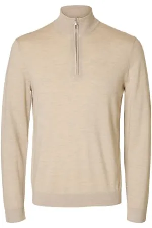 SELECTED Slhtray Ls Knit Merino Half Zip Noos, , S