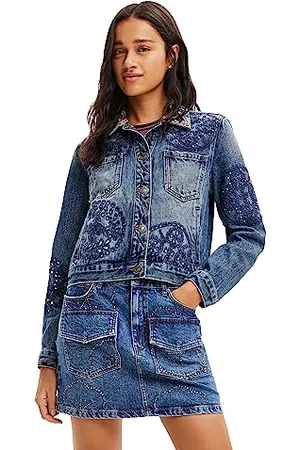 Desigual Kurtka LORETO, 5053 DENIM MEDIUM WASH, S, , S