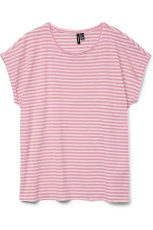 VERO MODA Vmava Ss Top Stripe Ga JRS Noos, , M