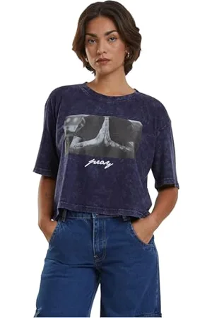 Mister Tee Damska koszulka damska Pray Tee, krótki T-shirt z nadrukiem z przodu, bawełna, rozmiary XS - XL, , XL