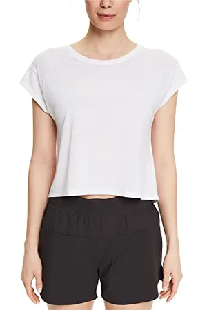 ESPRIT Damska koszulka RCS Tee ss pp T-Shirt, biała, L
