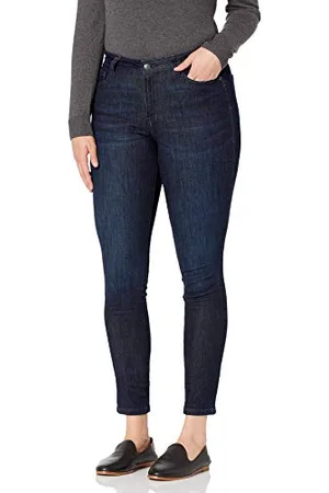 Amazon Damskie jeansy o średnim wzroście Curvy Skinny Dark Wash, 8