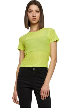 Urban classics Damska koszulka z krótkim rękawem z siateczki, , XL