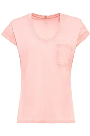 Camel Active Womenswear Damski 309682/1T25 T-Shirt, Coral, M, , M