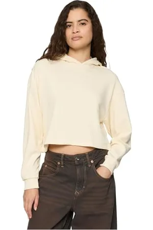 Urban classics Damska bluza z kapturem oversized Cropped Light Terry, , XXL