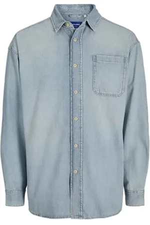 JACK & JONES Jorsantorini Denim Shirt Ls Noos, , S