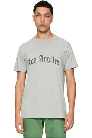 Mister Tee Męska koszulka Los Angeles Wording Tee L Heather Grey, , L