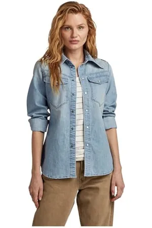 G-Star 70´s Slim Denim Long Sleeve Shirt XS