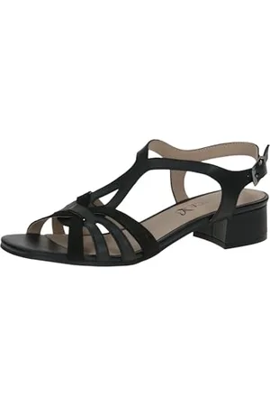 Caprice Damskie sandały 9-28200-44 z obcasem, czarne comb, 40,5 EU, , 40.5 EU