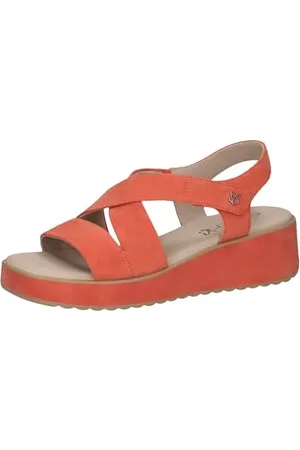 Caprice Damskie 9-28305-44 płaskie sandały, pomarańczowe zamsz, 41 EU, , 41 EU