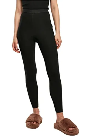 Urban classics Damskie legginsy z dzianiny Rib Knit Spodnie do jogi, , 4XL