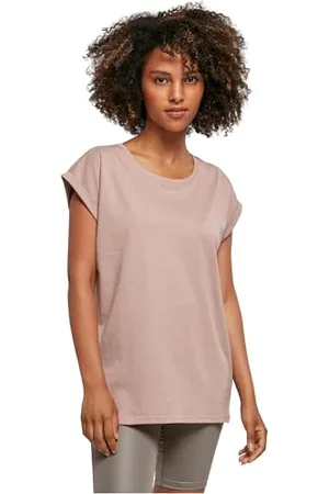 Build Your Brand Damski T-shirt Ladies Extended Shoulder Tee, górna część dla kobiet z wyciętymi ramionami, dostępna w wielu kolorach, rozmiary XS - 5XL, , M