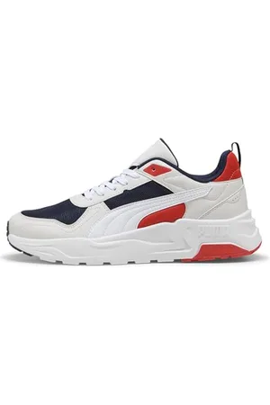 PUMA Trinity 2 LT Trinity Sneaker, Granatowe Pióro Szaro-CZERWONE FIRE, 40 UK, Granatowy Białe Pióro Szary Czerwony Ogień, 40.5 EU