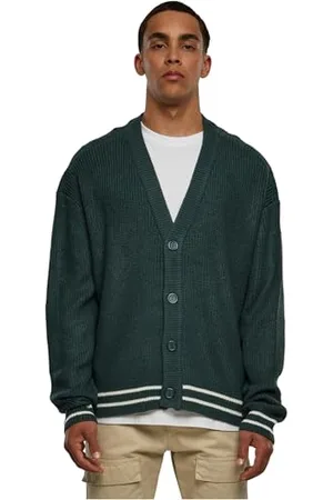 Urban classics Męski kardigan Sporty Boxy Bottlegreen, XXL, , XXL