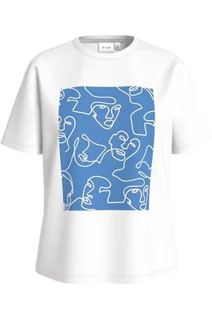 VILA Visybil Faces O-Neck S/S T-shirt/DFS, , M