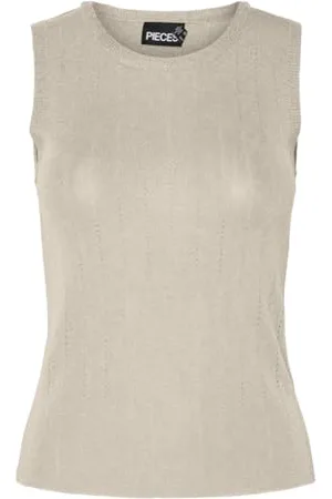 Pieces® Pcsalima Sl O-Neck Knit Top Bc, , XS