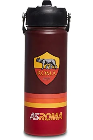 7 for all Mankind Butelka AS ROMA PIŁKA NOŻKA, Czerwona i Żółta - butelka na wodę 500 ml termiczna ze stali nierdzewnej - Utrzymywanie temperatury do 24h, , Taglia Unica