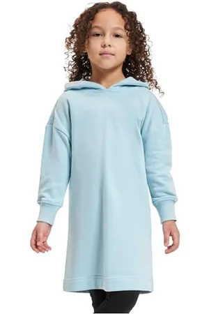 Urban classics Dziewczęca bluza z kapturem dla dziewcząt, oversized Terry Hoody Casual Dress z ekologicznej terry, dostępna w 2 różnych kolorach, rozmiar od 110/116 do 158/164, , 122/128 cm