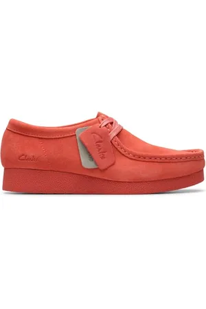 Clarks Damskie buty WallabeeEVO Sneaker, zamsz koralowy, 44 EU, , 41.5 EU