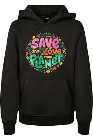 Mister Tee Dzieci Save and Love bluza z kapturem z kapturem, czarna, 110/116