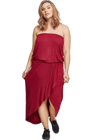 Urban classics Damska sukienka z wiskozy, bandeau, , S