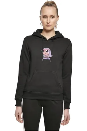 miss tee Damska bluza z kapturem Forever Whatever Hoody, luźna bluza z kapturem z nadrukiem z przodu, regularny krój, rozmiary XS - 5XL, , L