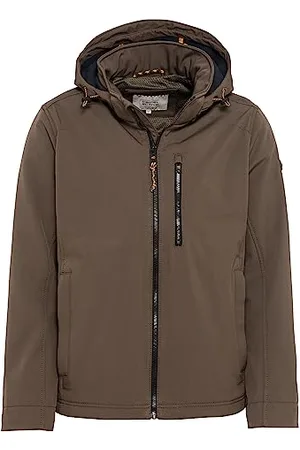 Camel Active Męska kurtka softshell z odpinanym kapturem, Dark Brown, 46