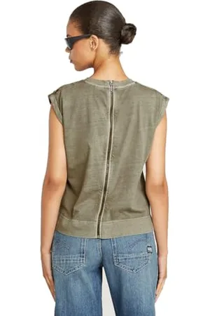 G-Star RAW Back Zip Overdyed SS T WMN, , XS