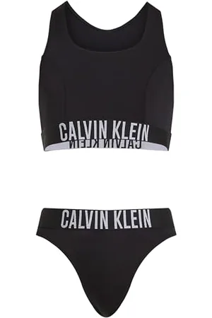 Calvin Klein CK JEANS Dziewczęcy BRALETTE BIKINI SET Bralette, czarny (Pvh Black), 14-16, , 14-16 Lat