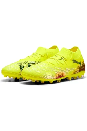 PUMA Unisex Future 8 Match MG buty piłkarskie, żółty alert, czarno-słońce uderzone, 36,5 UK, Żółty alert czarne słońce uderzony, 40 EU