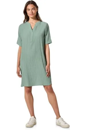 CECIL Solid Structured Dress, , M